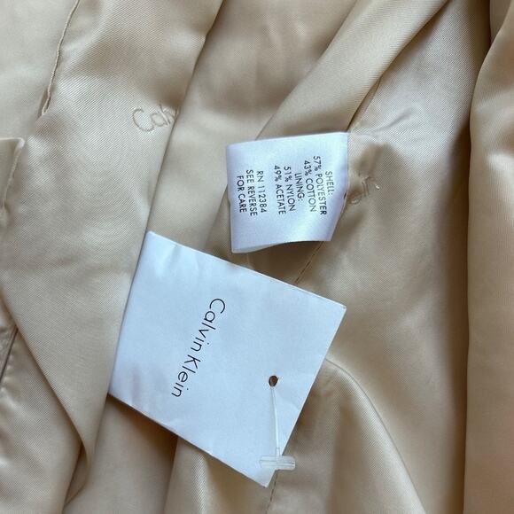 Calvin Klein Women’s Beige Trench Coat Size 8 | Detachable Hood | Lined - Picture 5 of 7